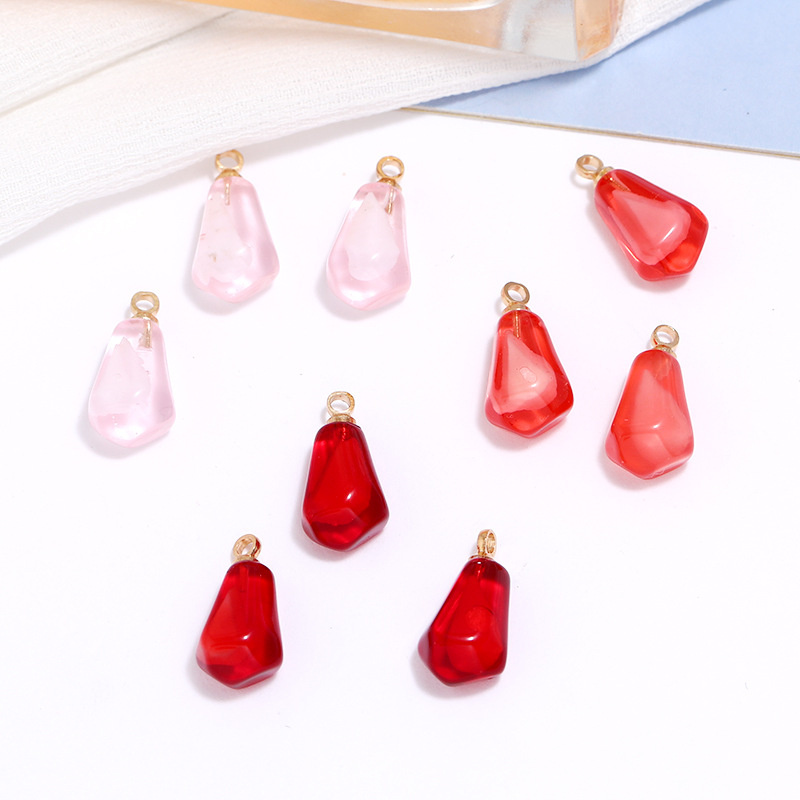 Resin Craft Projects - 10pcs Pomegranate Seed Resin Pendants Fruit