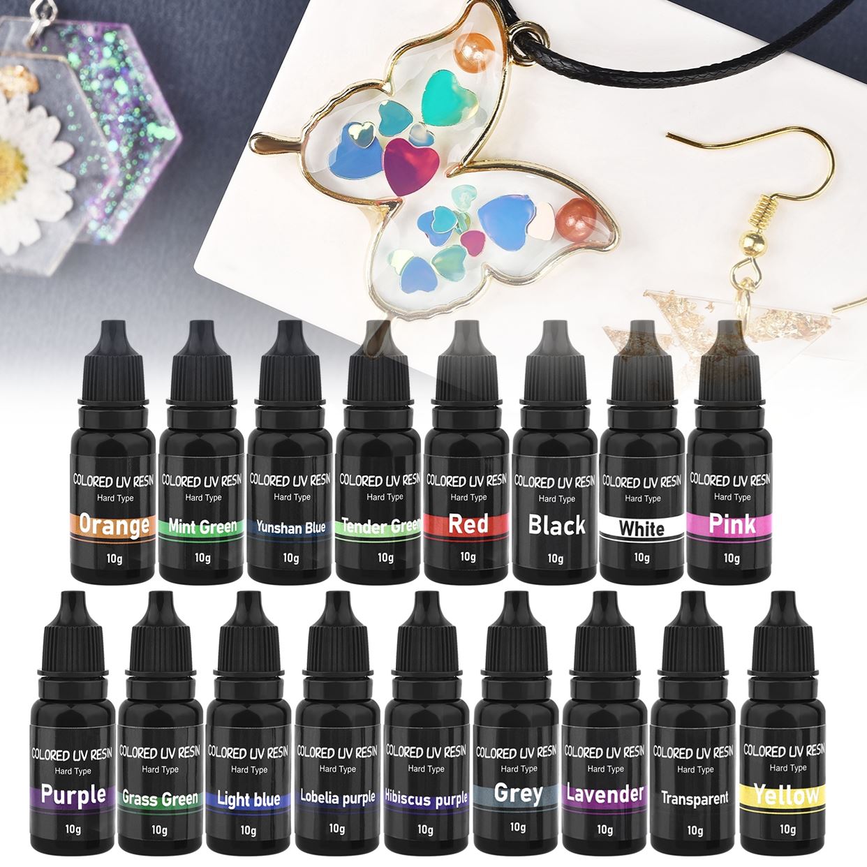 Epoxy Uv Resin Kit - 10g Color UV Glue Epoxy Resin