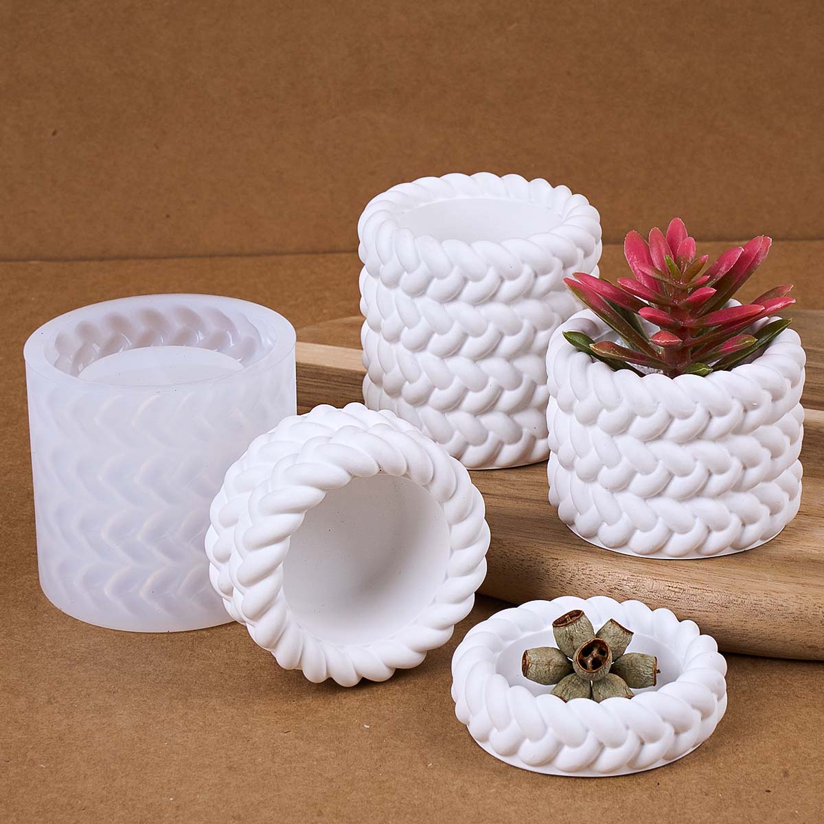 1/2/3/4 Floors Hemp Rope Candl - Coaster Mold Round 评论和价格