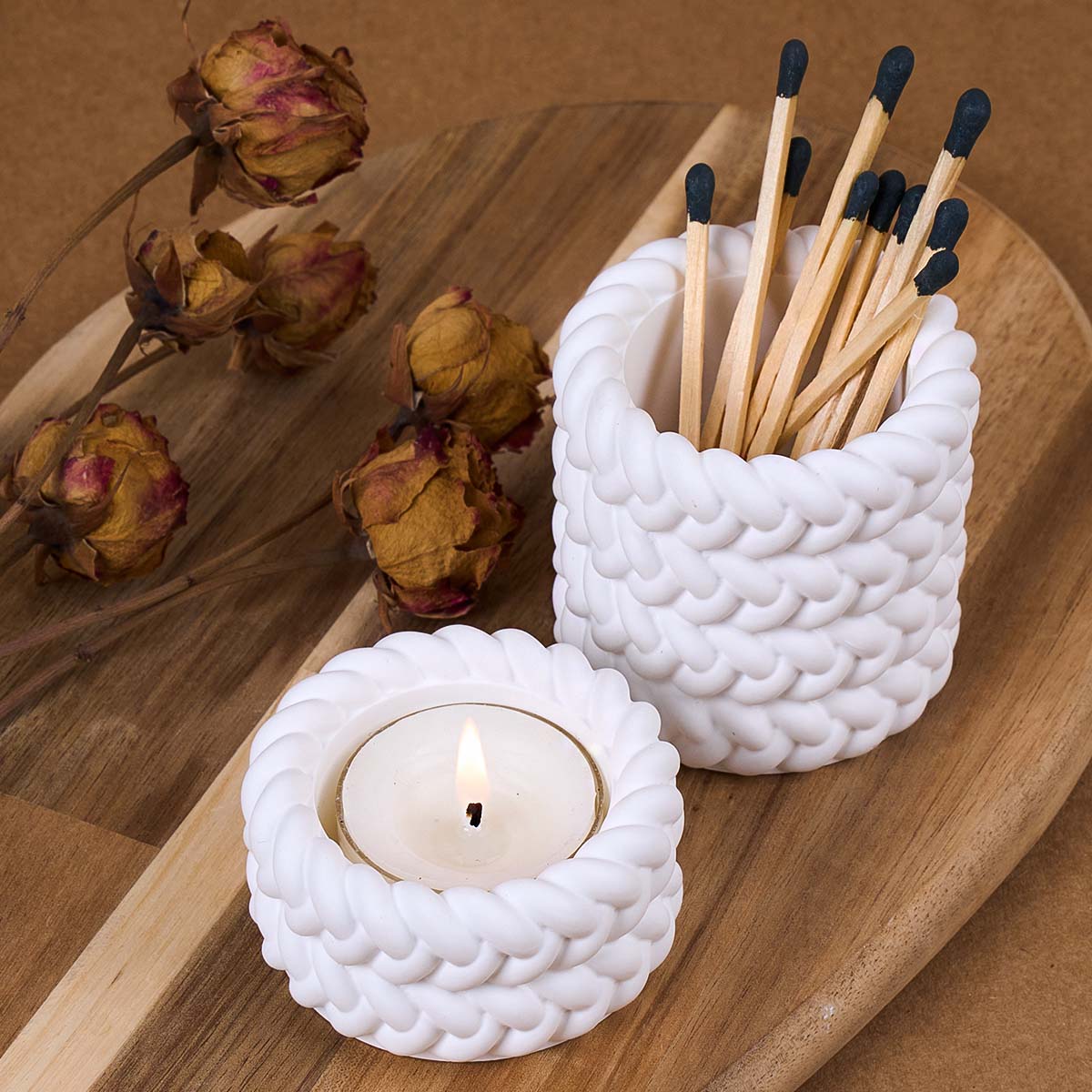 1/2/3/4 Floors Hemp Rope Candl - Coaster Mold Round 评论和价格