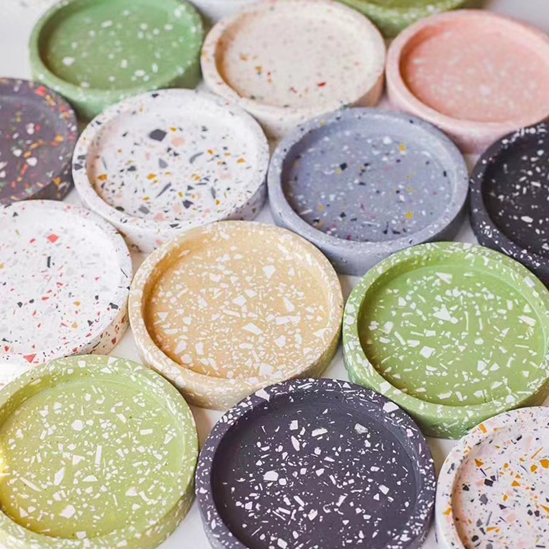 Round Tray Cement Molds Silico - Coaster Mold Round 评论和价格