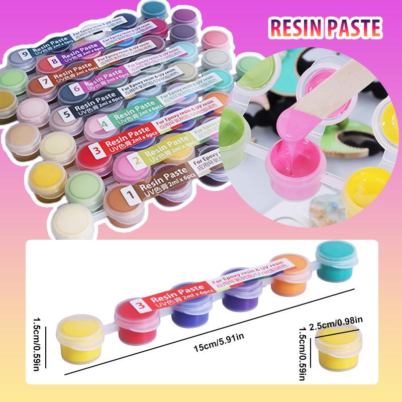 6colors/Set Paste Pigment UV R - Resin Pigment Set 评论和价格