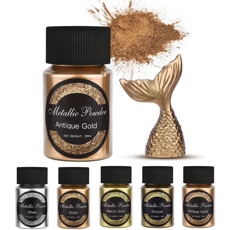 20 Ml Shimmer Metallic Gold Si - Resin Pigment Set 评论和价格