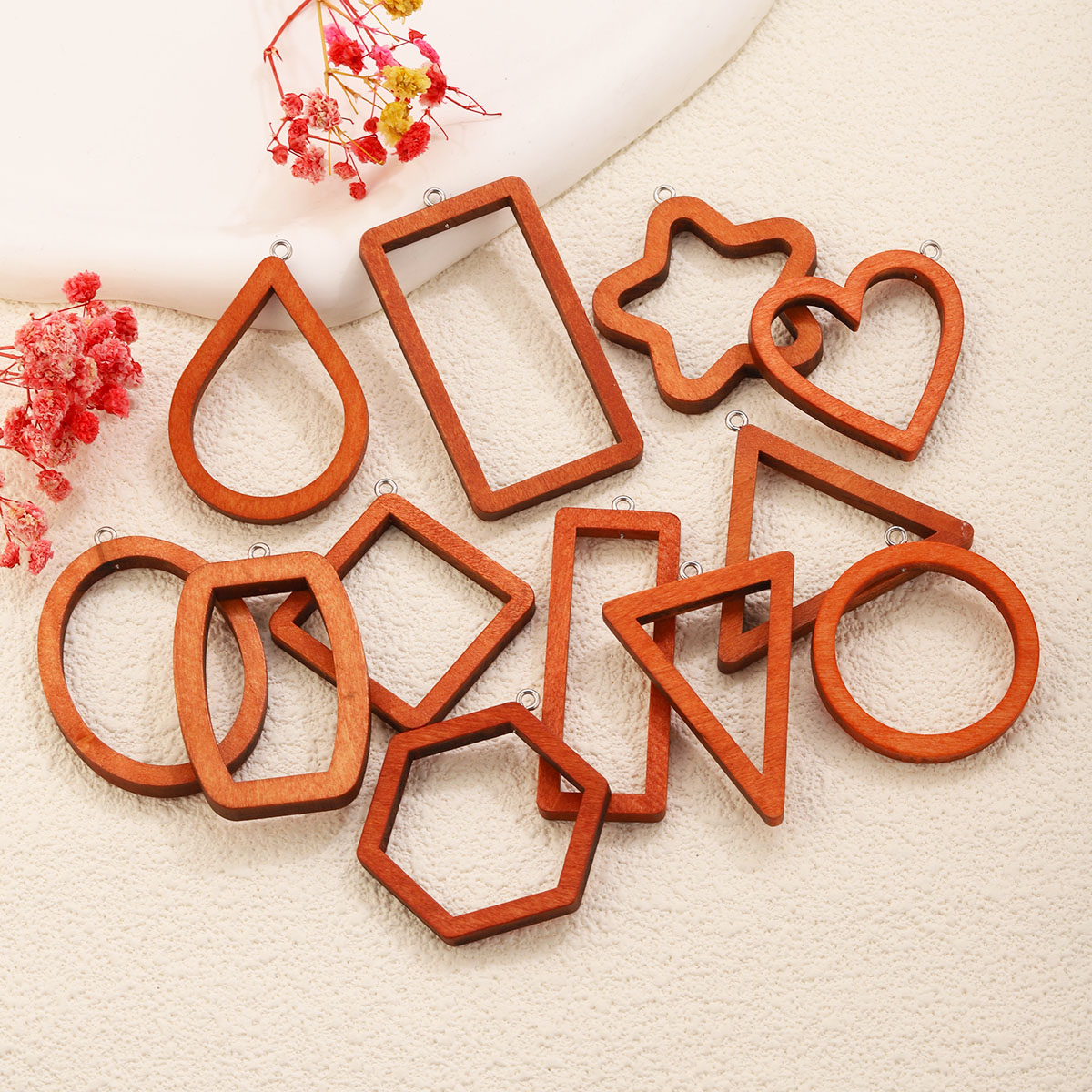 10PCS Triangle Rectangle Wood  - Resin Craft Projects 评论和价格