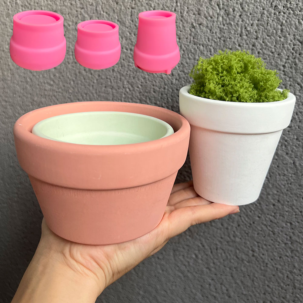 Large Concrete Plant Pot Silic - Coaster Mold Round 评论和价格