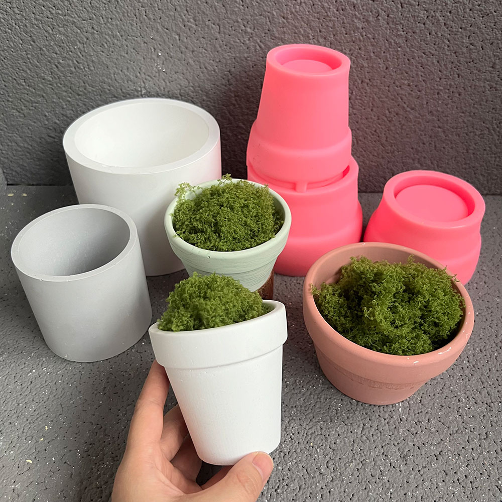 Large Concrete Plant Pot Silic - Coaster Mold Round 评论和价格