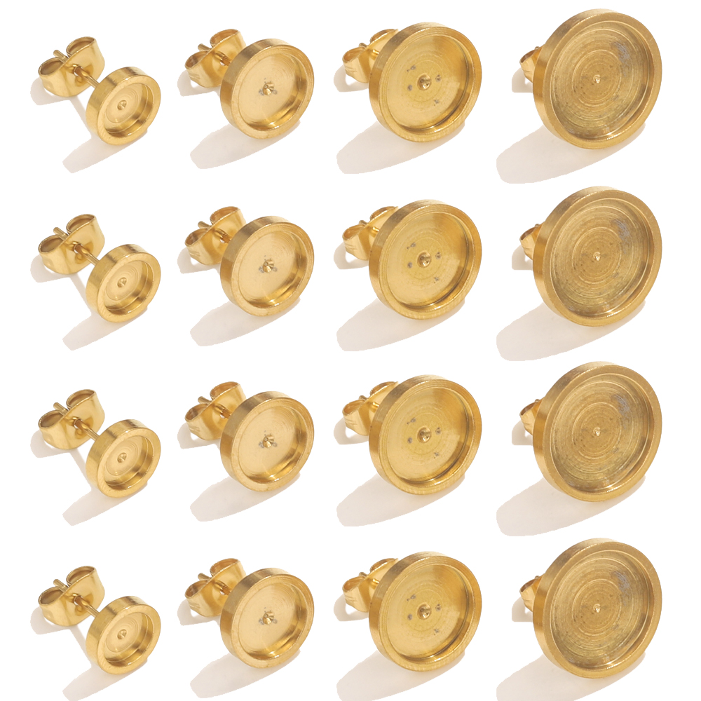 10pcs Stainless Steel Gold Ear - Resin Craft Projects 评论和价格